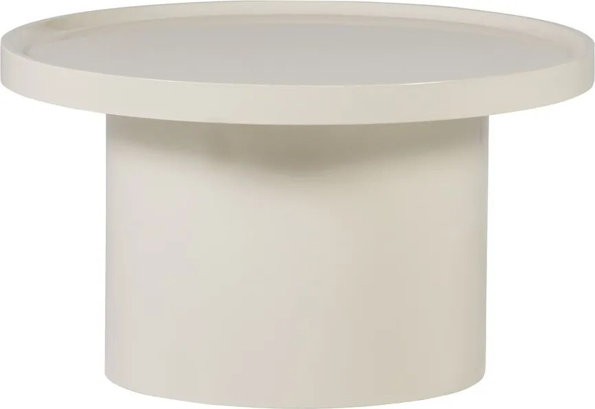 Sivobéžový okrúhly konferenčný stolík ø 70 cm Veluna – WOOOD