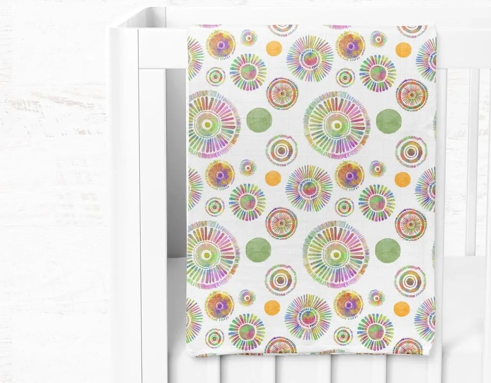 Biela mušelínová detská deka 75x100 cm Maya – Mijolnir