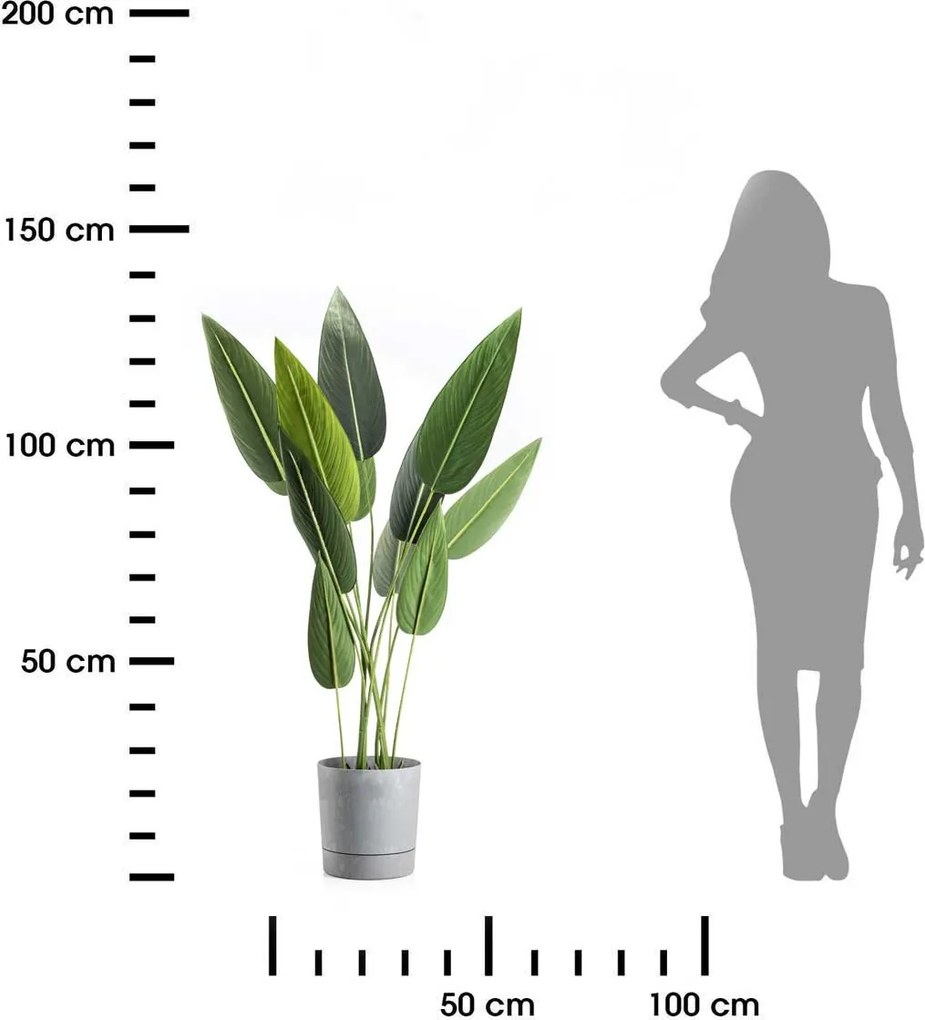 Kvetináč s podmiskou AZALEA 22,5 cm sivý betón