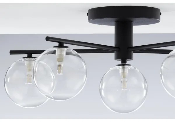 Jupiter 2046 - Prisadený luster PRATO 5xG9/10W/230V čierna/číra