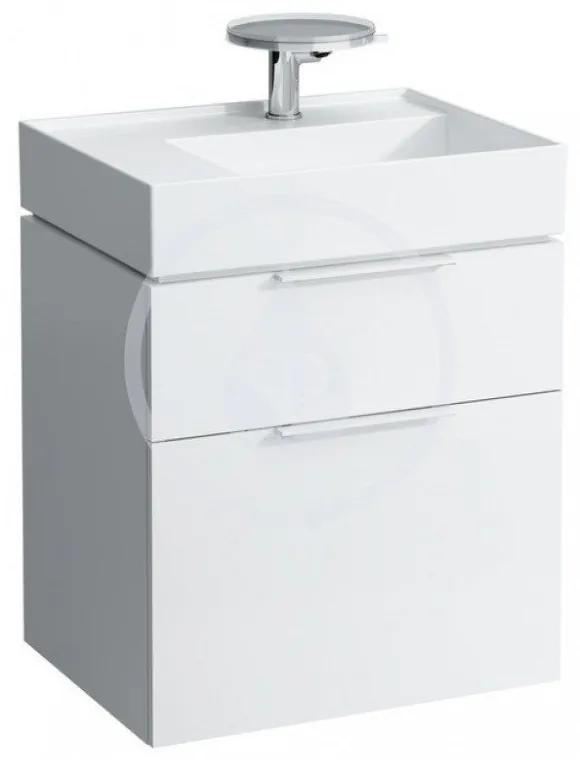 LAUFEN Kartell Umývadlo, 600 mm x 460 mm, biela – bez prepadu, bez otvoru na batériu H8103350001121