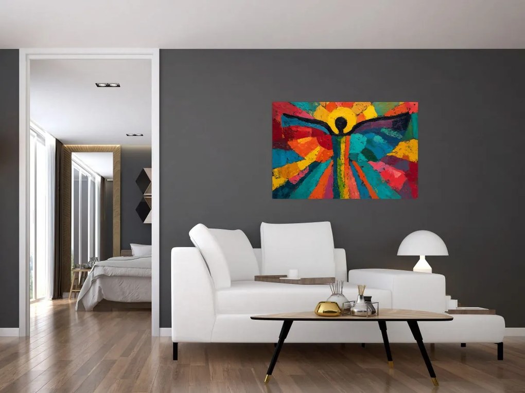 Obraz - Maľovaný anjel (90x60 cm)