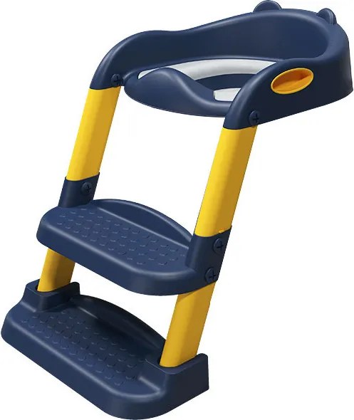 Detské schodíky 03 s nástavcom na WC modro-žlté