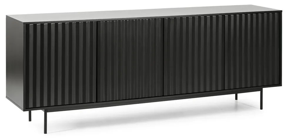 Čierna nízka komoda 211x80 cm Sierra – Teulat