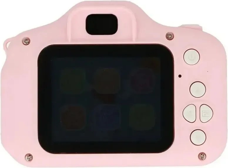 Dětský digitální fotoaparát se silikonovým obalem v podobě kočičky - růžový