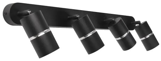 Bodové svietidlo BAMBOO 4xGU10/10W/230V čierna