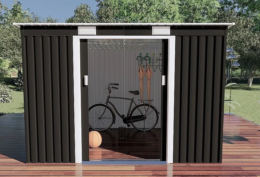 Záhradný domček plocha 261 x 181 cm (šedá)