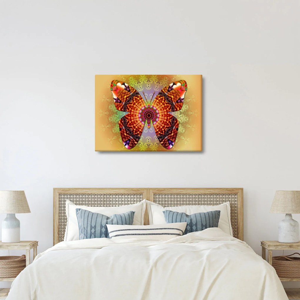 Obraz - Etno motýľ (70x50 cm)