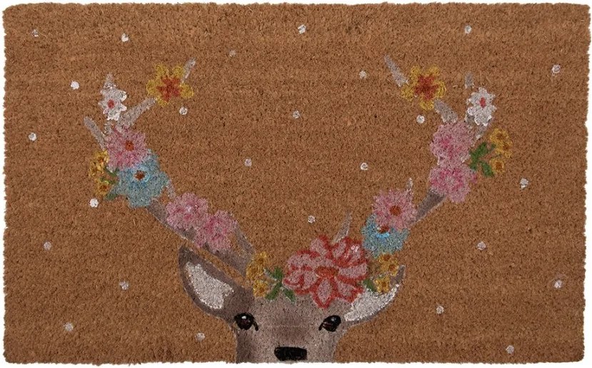 Kokosová rohožka s motívom jeleňa - 75*45*1 cm