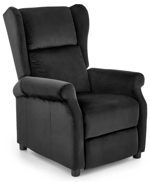 Polohovacie kreslo RELAXA čierne