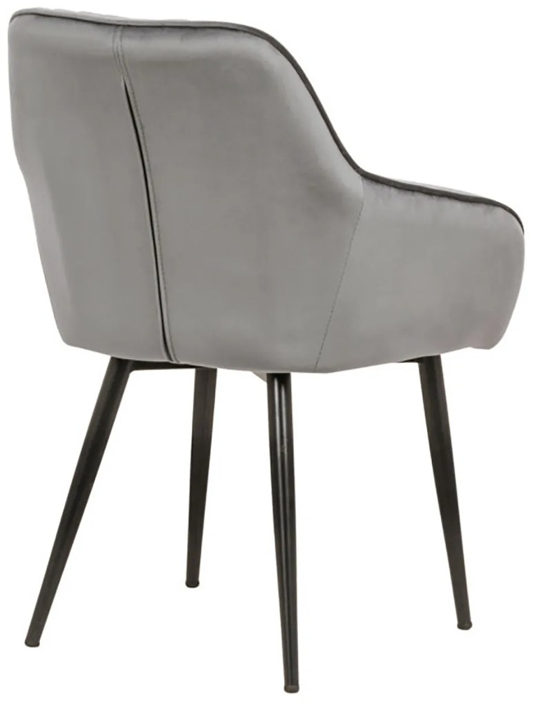 Stolička Aurin lakťová opierka strieborná šedá