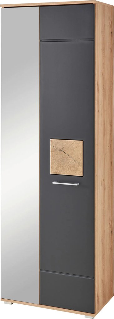 XXXLutz PREDSIEŇOVÁ SKRIŇA, čierna, dub artisan, 65/195/38 cm Xora - Skrine - 002737044005