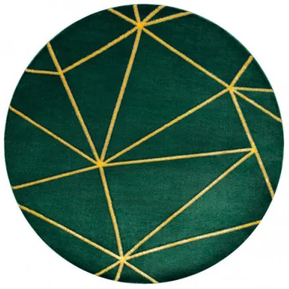 Koberec EMERALD exkluzívny 1013 kruh - glamour, geometrický zelený/zlatý