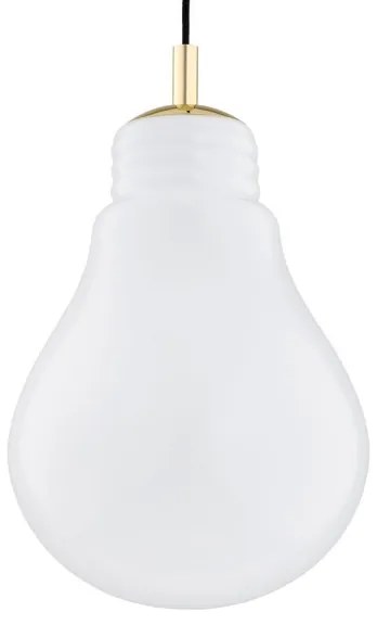 Argon 4879 - Luster na lanku JESSE 1xE27/15W/230V zlatá/biela