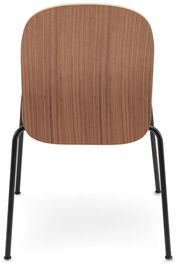 Hnedé/koňakovohnedé stohovateľné jedálenské stoličky v súprave 2 ks v dekore orecha Book – Gazzda