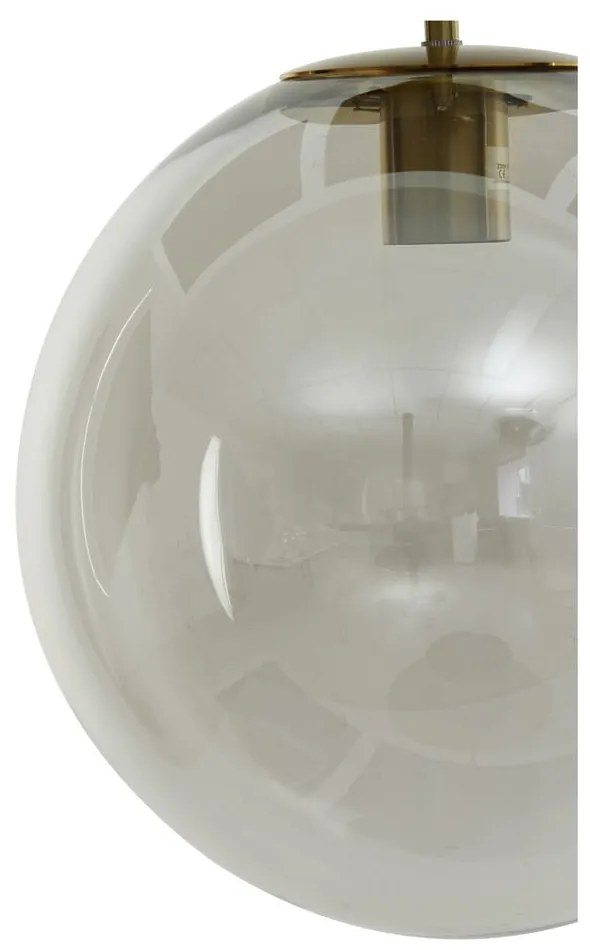 Závesné svietidlo v bronzovej farbe so skleneným tienidlom ø 40 cm Medina – Light & Living