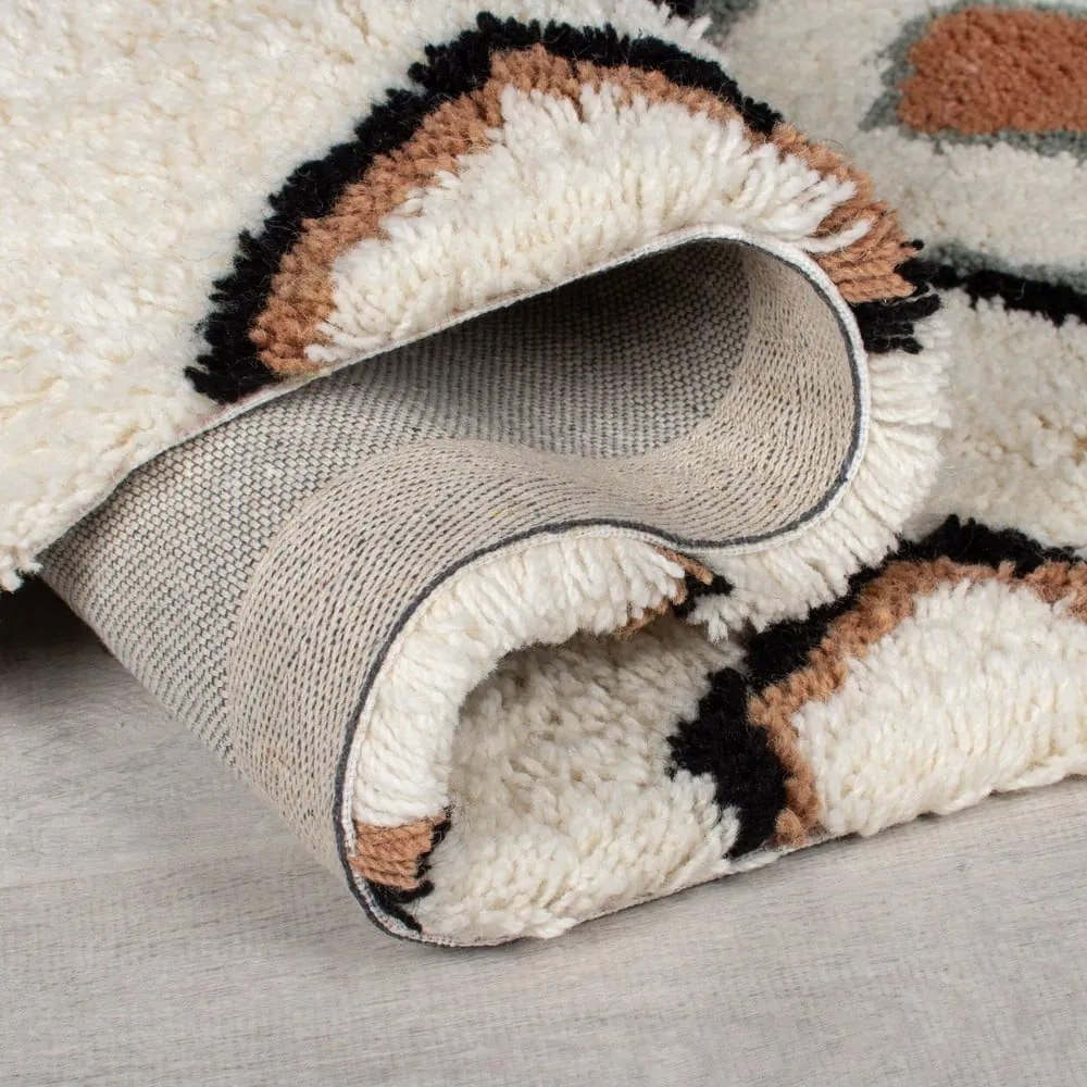 Krémový ručne tkaný vlnený koberec 120x170 cm Moroccan Midar – Flair Rugs