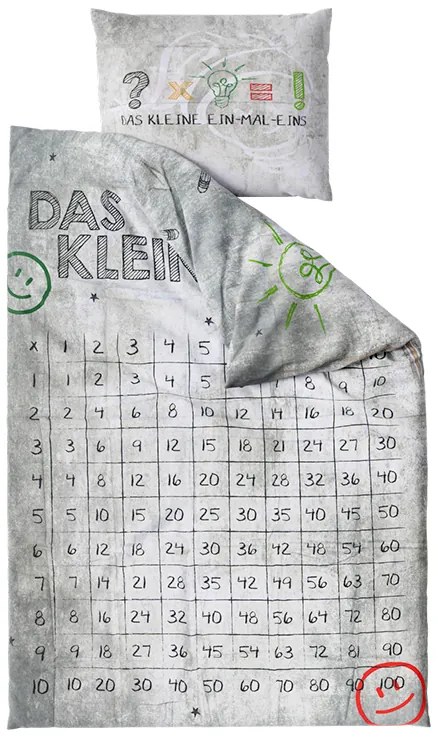 Detské obliečky NUMBERS sivé Rozmer obliečky: 80 x 80 cm | 135 x 200 cm
