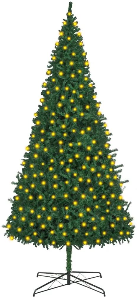 Osvetlený umelý vianočný stromček 400 cm, zelený 3077737