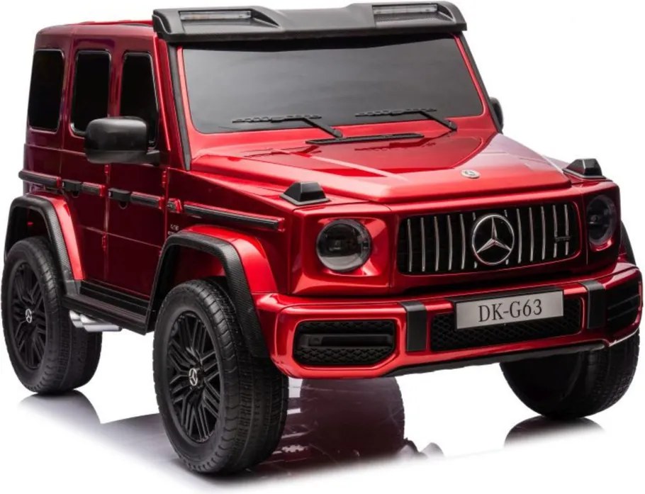 LEAN CARS Elektrické autíčko Mercedes G63 XXL červené lakované 4x4 24V