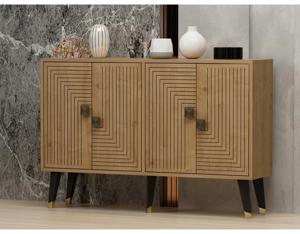 Skrinka Ahart Sapphire Oak and Gold