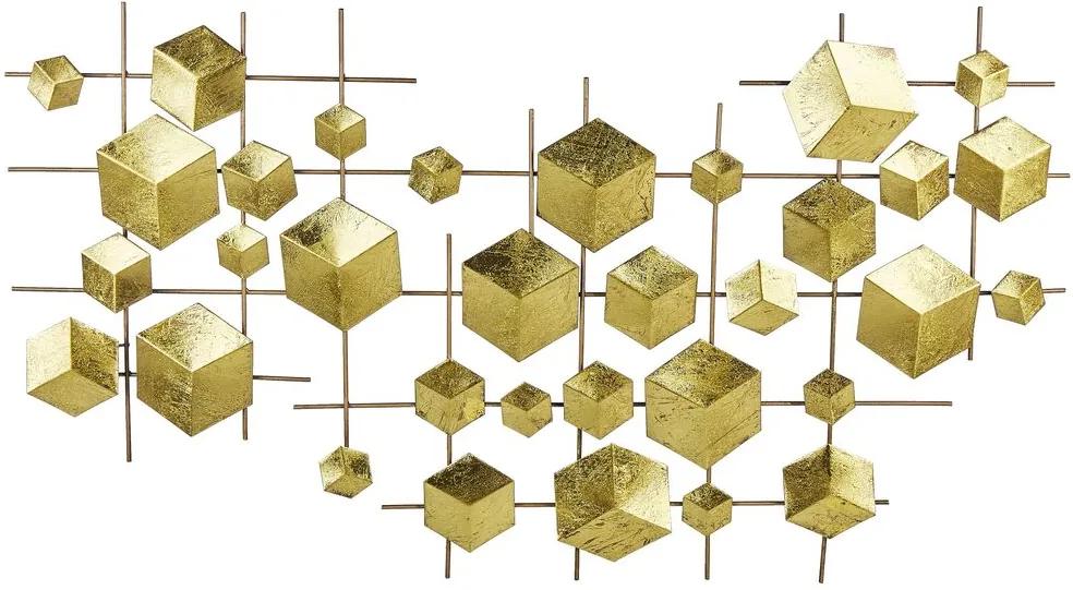 Nástenná dekorácia zlatá FLEROVIUM Beliani