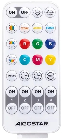 Aigostar - stojacia LED lampa MESH RGBW, 8W, 230V, s diaľkovým ovládaním