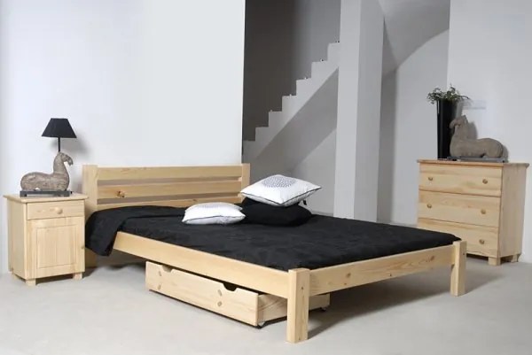 Úložný box pod posteľ 150 cm, borovica