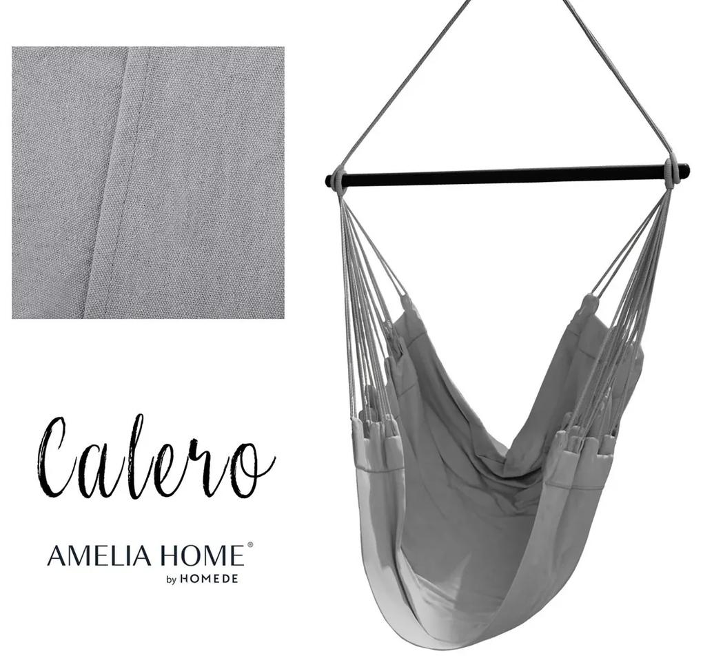 AmeliaHome Závesné hojdacie kreslo Calero sivé, velikost 100x130