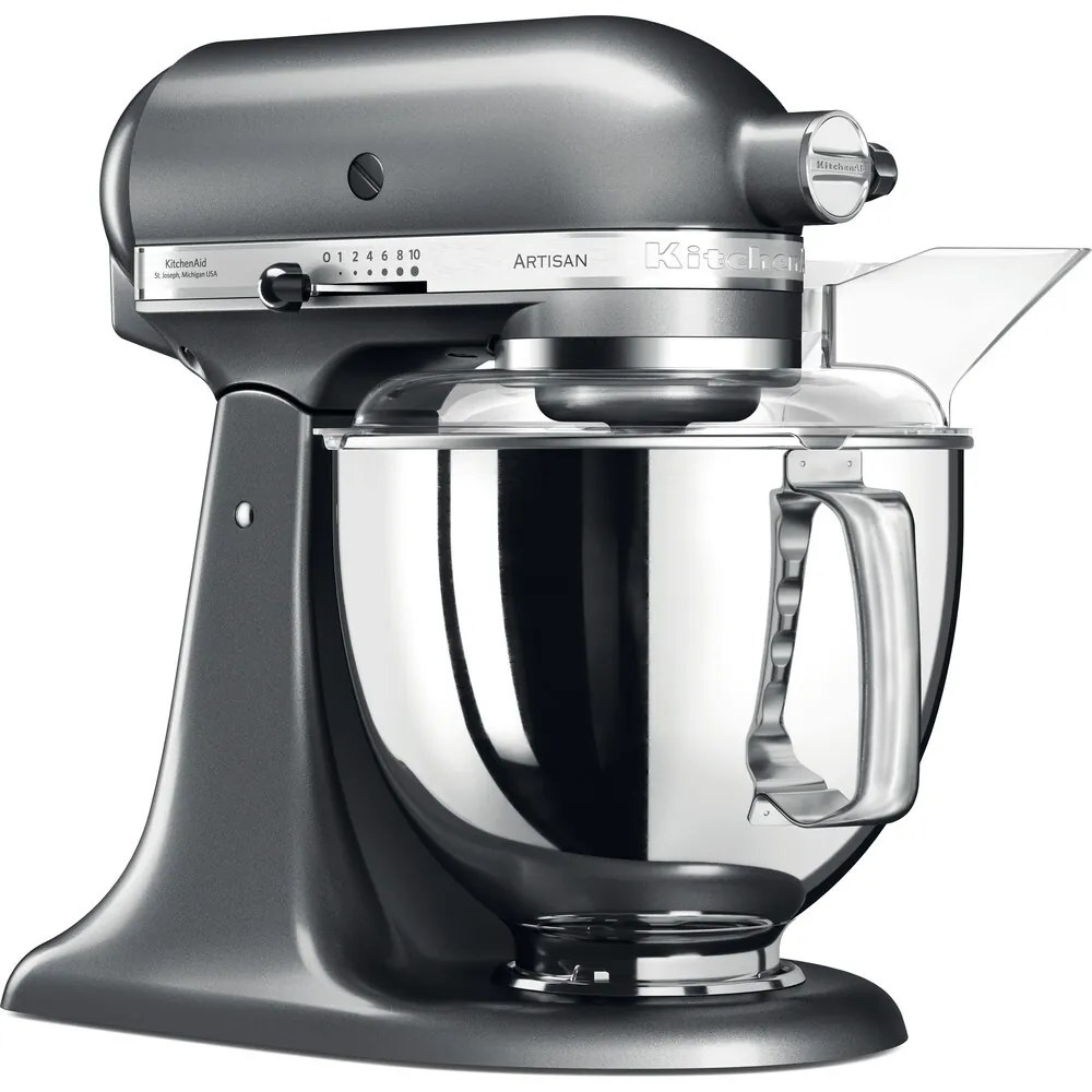 Kuchynský robot KitchenAid Artisan 4,8 l, strieborno-sivý, 5KSM175PSEMS