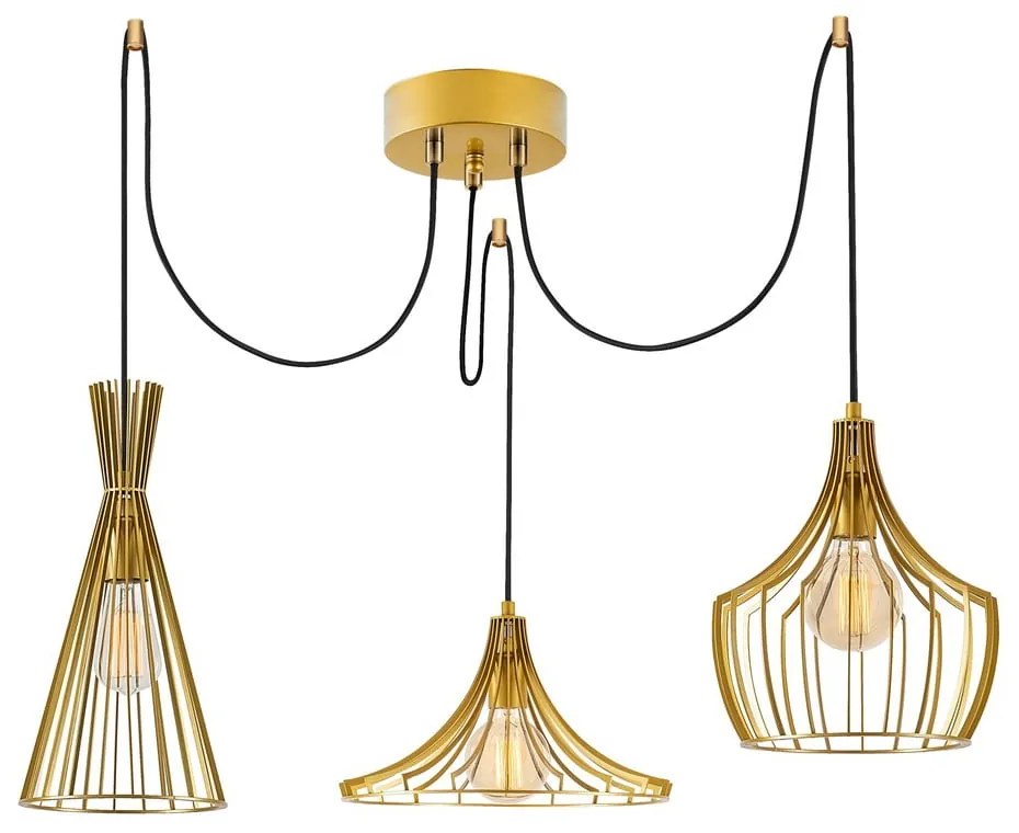 Závesné svietidlo v zlatej farbe Mezopotamya – Opviq lights