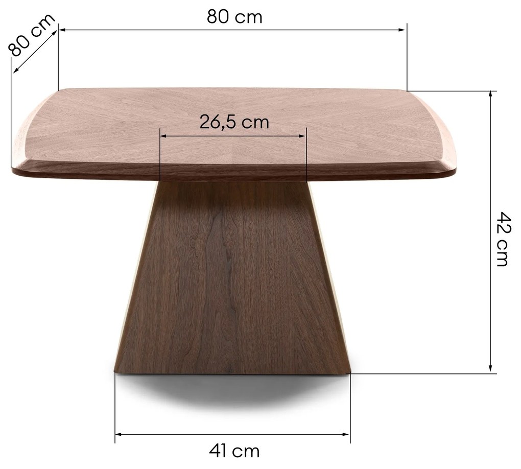 Konferenční stolek Carlos 80 cm ořech
