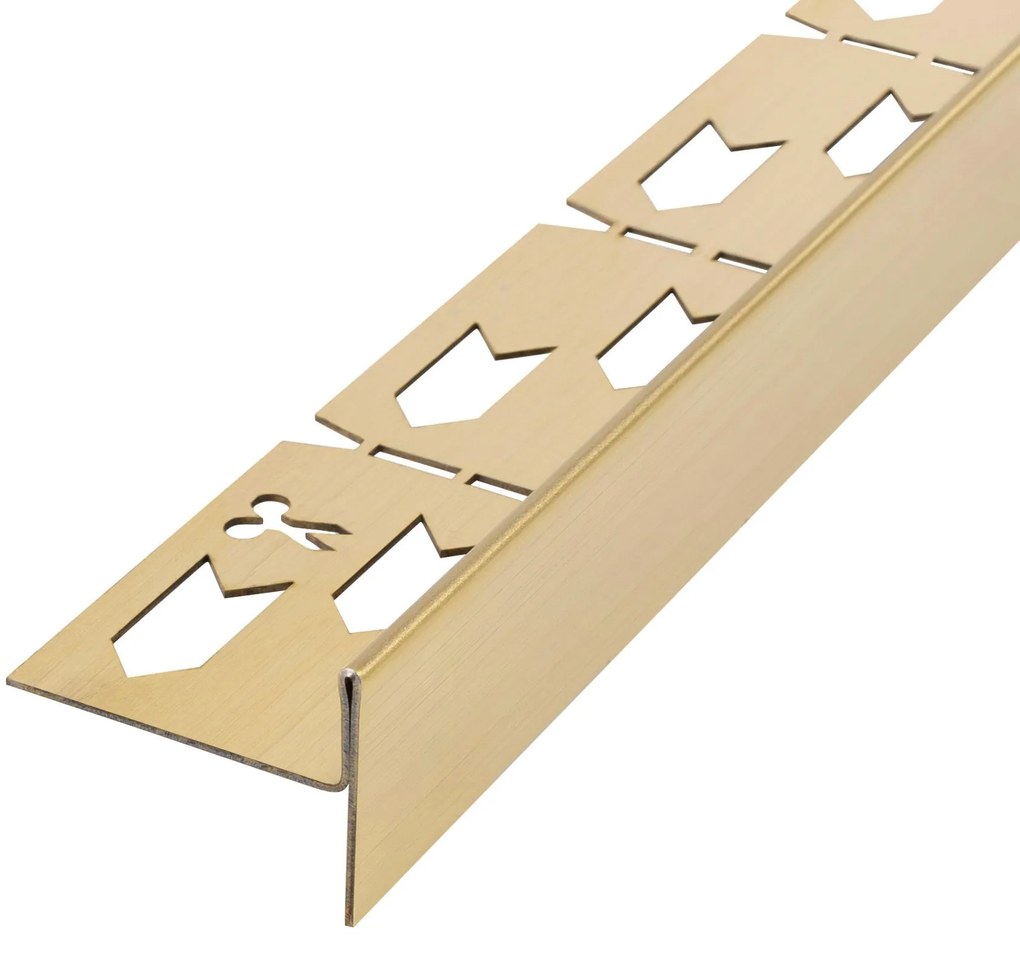 Rea Rea, nerezová spádová lišta, pravá, dĺžka 1200 mm, zlatá matná, REA-K3207