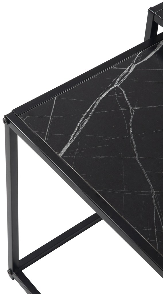Noela Sada odkladacích stolíkov v dekore čierneho mramoru DUETTA 38,35