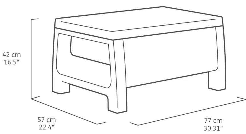 Tmavosivá záhradná lounge súprava pre 4 osoby Corfu – Keter