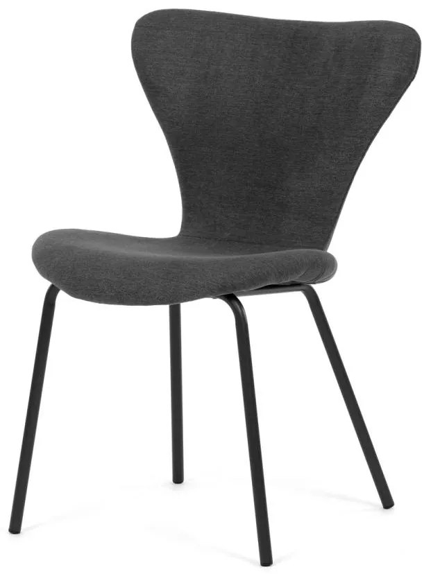 Jídelní židle, šedá, hladká látka, CT-S8010 GREY2