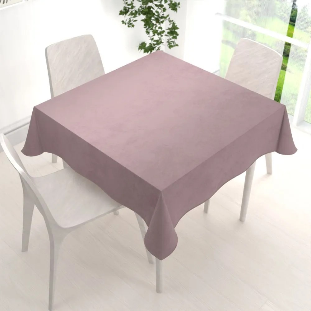 Biante Zamatový štvorcový obrus Velvet Prémium SVP-002 Staroružový 100x100 cm