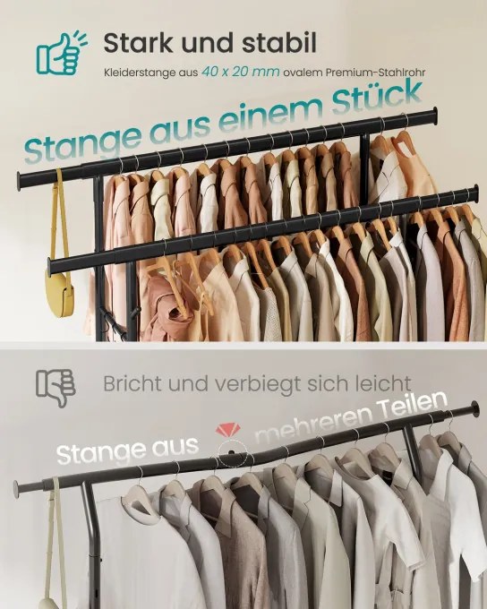 Vešiakový stojan na kolieskach HSR015B01