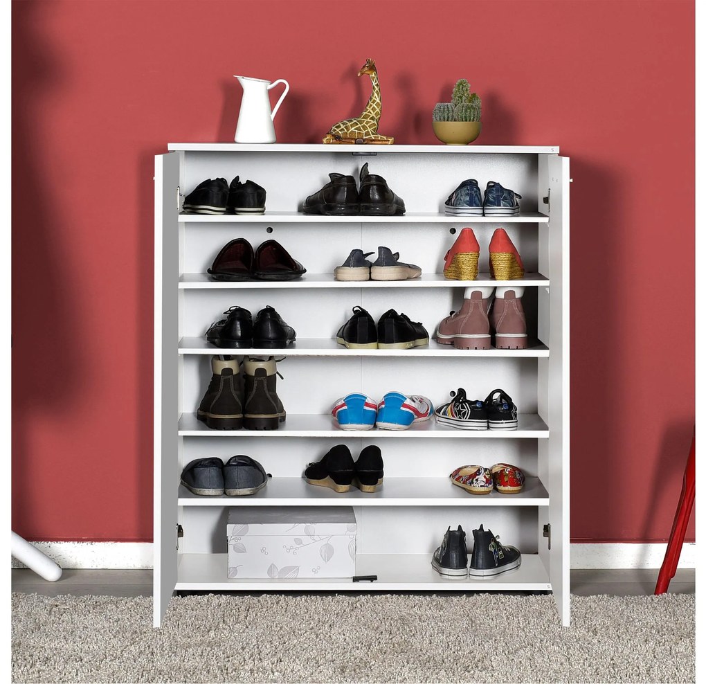 Botník (skrinka na topánky) Tosina 8 (biela). Akcia -19%. Vlastná spoľahlivá doprava až k Vám domov. 1094669