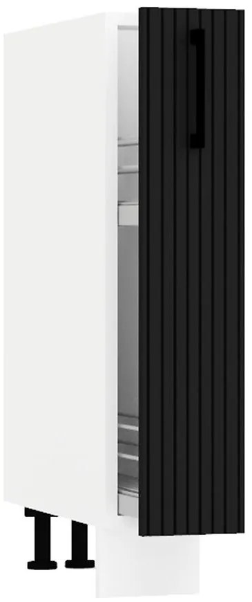 Skrinka do kuchyne  Kate d15 cargo + kôš čierny hrášok