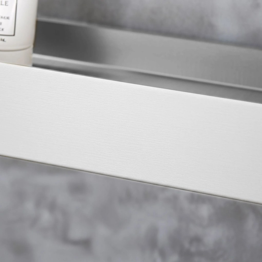 Rea Rea, kúpeľňová polica 60cm, SF03, brúsená oceľ, REA-47003