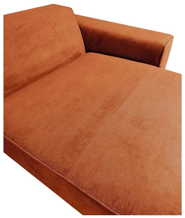 Oranžový menčestrový modul pohovky (pravý roh) Sting - Scandic