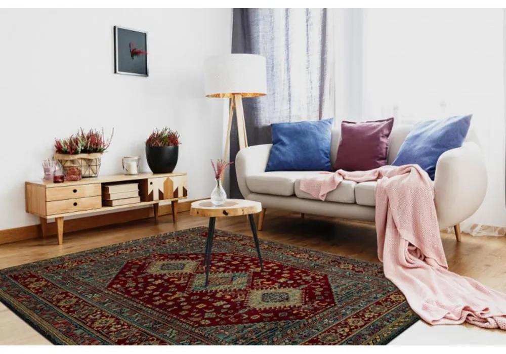 Luxusný kusový koberec akryl Kazak bordo 200x300cm