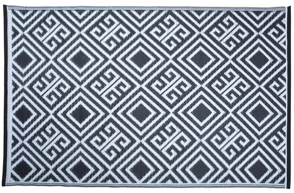 Esschert Design Koberec Heidi, 122x180 cm, biela/čierna