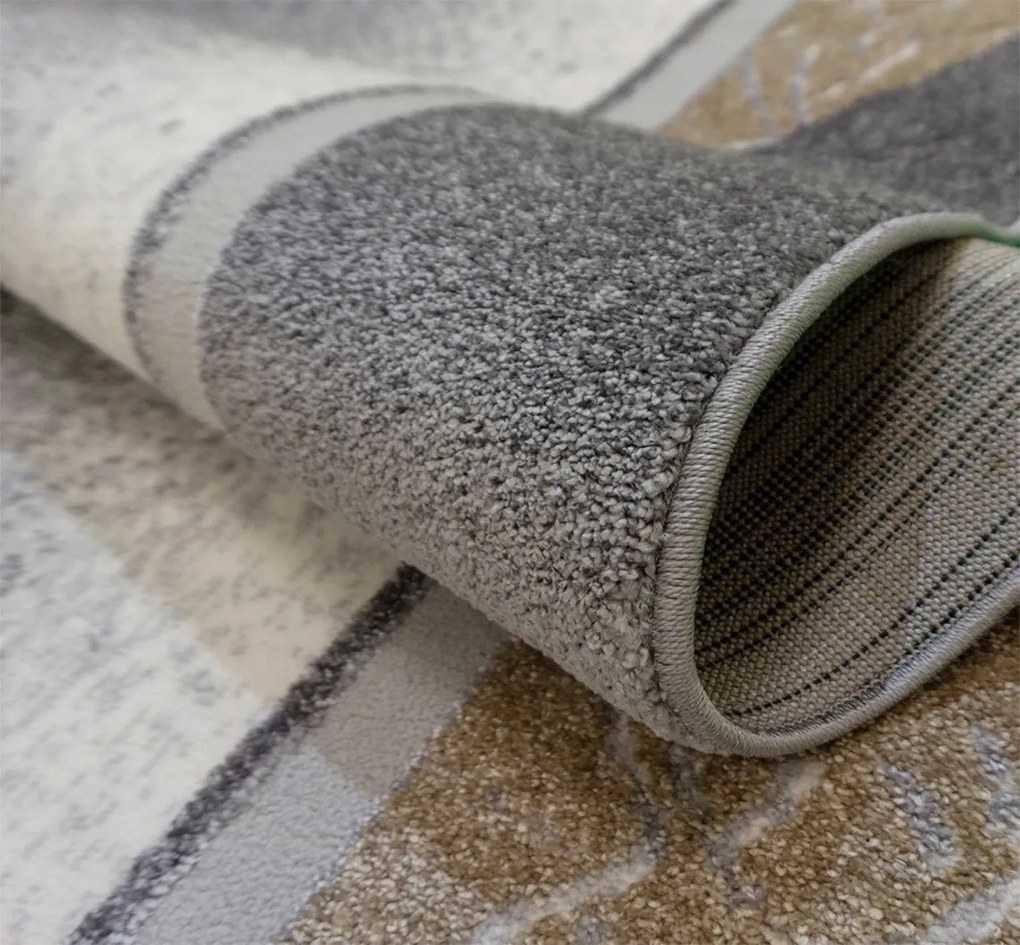 BE Koberec Siesta 1151 BEIGE GREY – sivý obdĺžnikový Rozmer: 80x150 cm