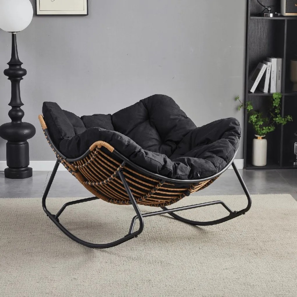 PROXIMA.store - Dizajnové hojdacie záhradné kreslo ELTON FARBA: sivá