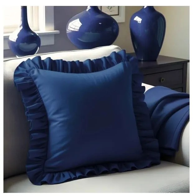 Obliečka na vankúš s prímesou bavlny 40x40 cm Ruffled – Mila Home
