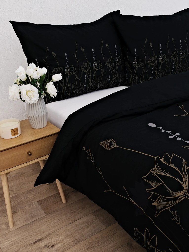 Bavlnené obliečky Renforcé - Aneta čierna