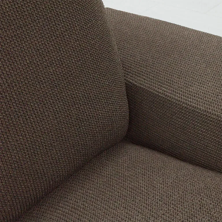 Super strečové poťahy HARMONIA tabaková kreslo ušiák (š. 70 - 100 cm)
