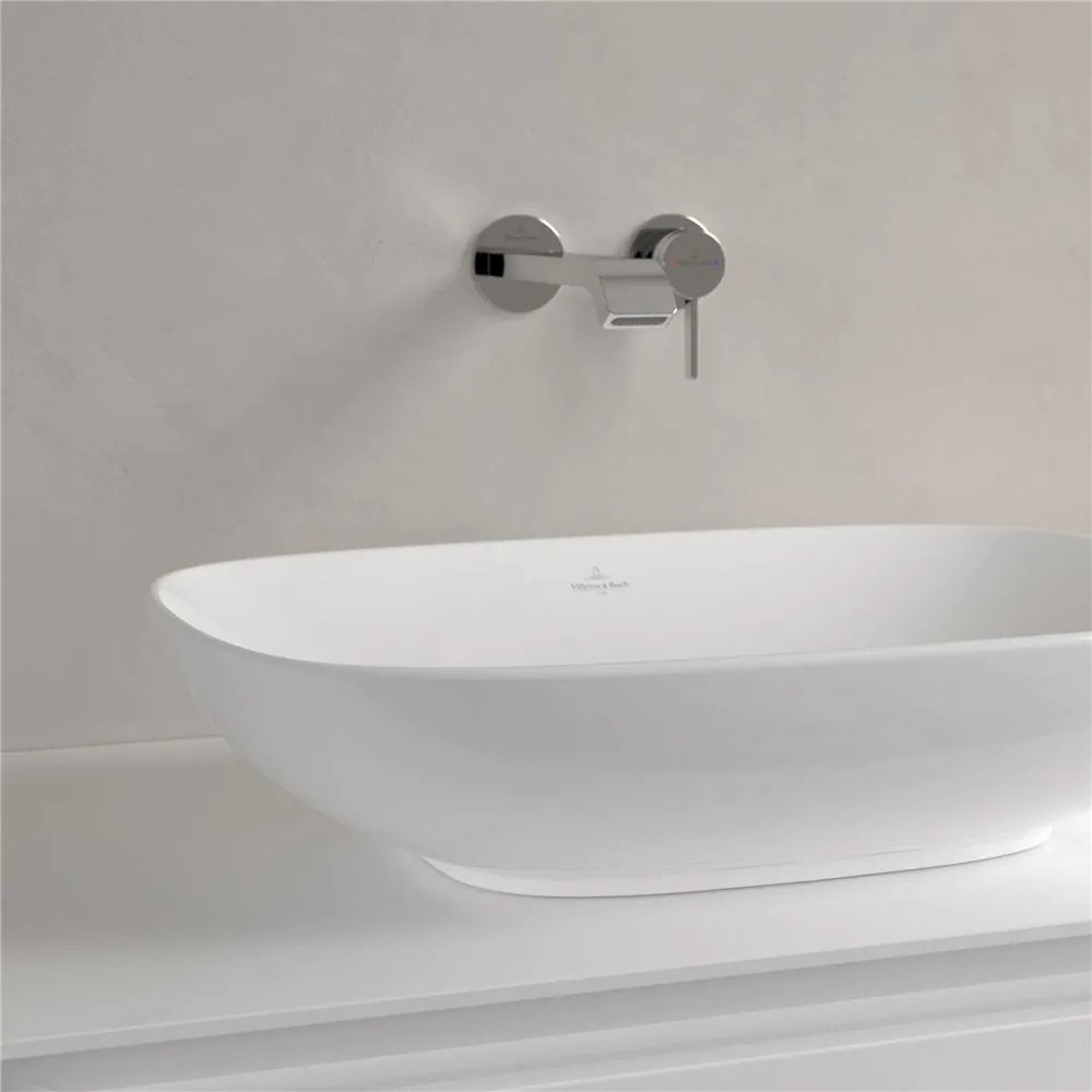 VILLEROY & BOCH Loop & Friends obdĺžnikové umývadlo na dosku bez otvoru, bez prepadu, 560 x 380 mm, biela alpská, 4A490101